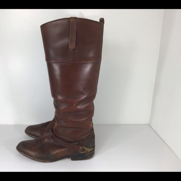 GOLDEN GOOSE CHARLIE DISTRESSED LEATHER RIDING CLAMP BOOTS SZ EUR 38 US 8 - Picture 6 of 15